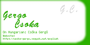 gergo csoka business card
