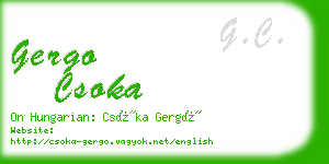 gergo csoka business card